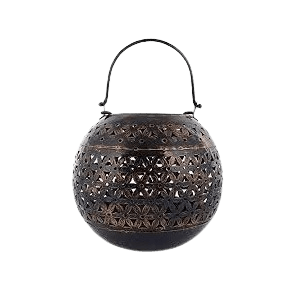 IRON HANGING T-LIGHT HOLDER (BLACK)